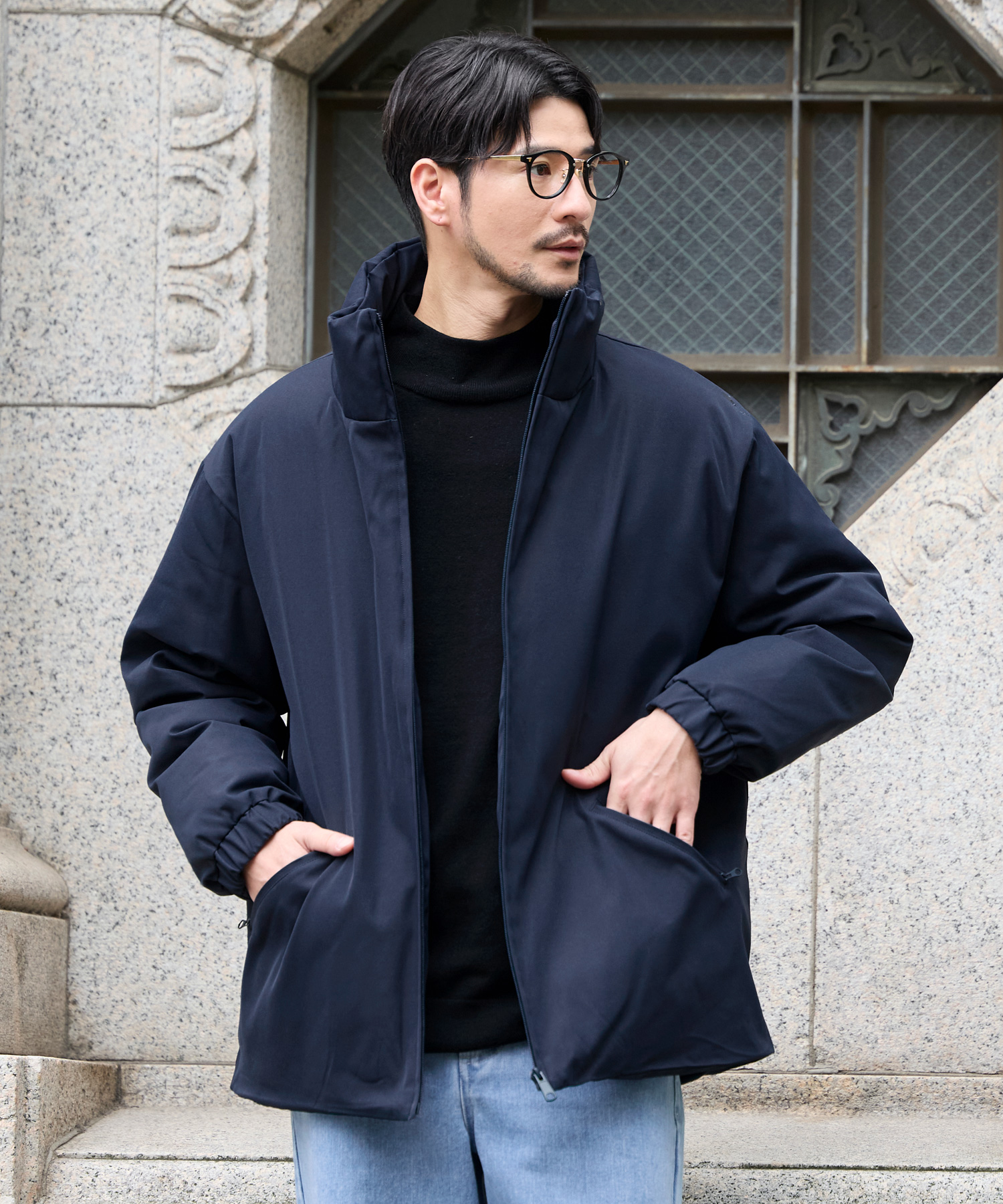 SPU（スプ） 中綿ジャケット アウター ブルゾン メンズ 冬 冬服 洗える