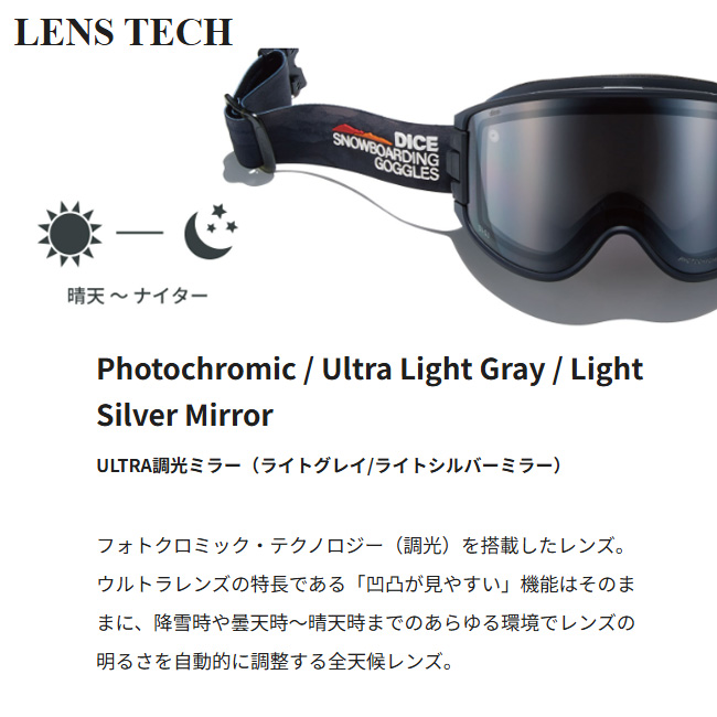 スノーゴーグル DICE ダイス GOODMAN グッドマン ゴーグル