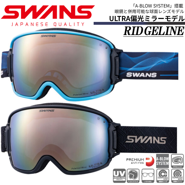 SWANS（スワンズ） スノーゴーグル SWANS RIDGELINE リッジライン 偏光
