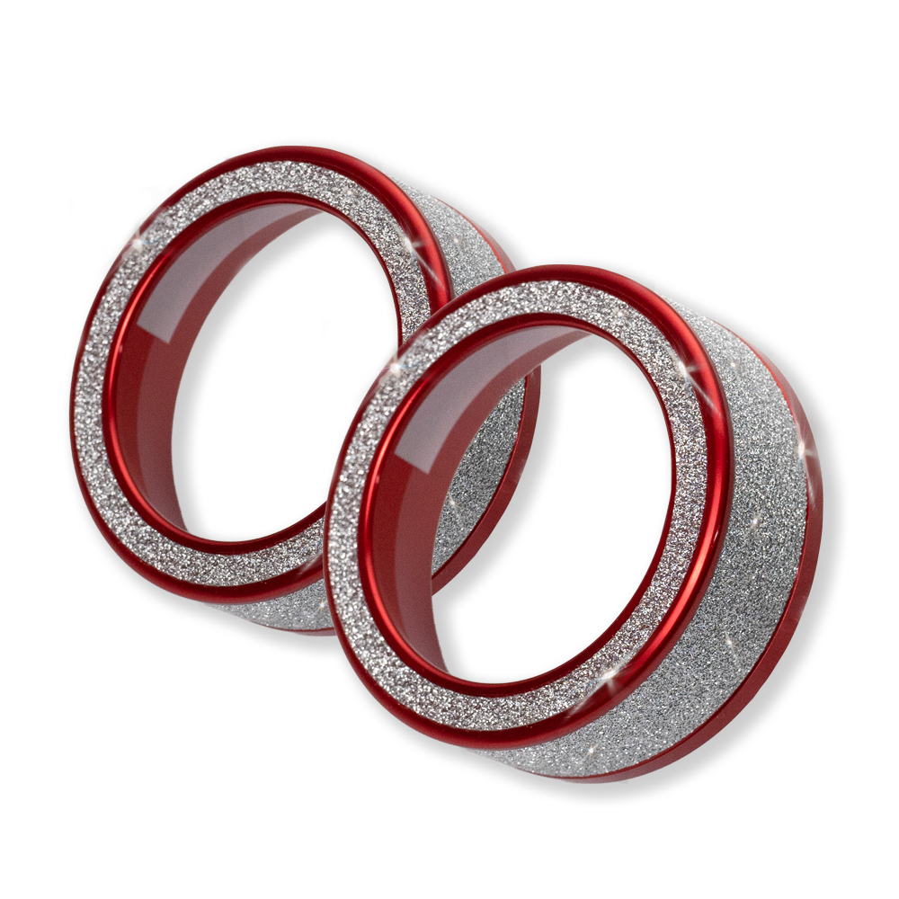 シェアスタイル RAV4 50系 専用 エアコンダイヤルリング 2p レッド