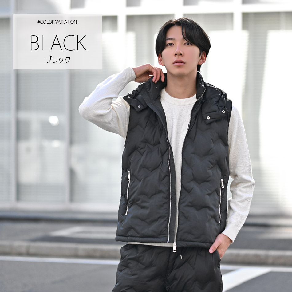 EVOLUTION（エボリューション） ダウンベスト メンズ シームレス 撥水