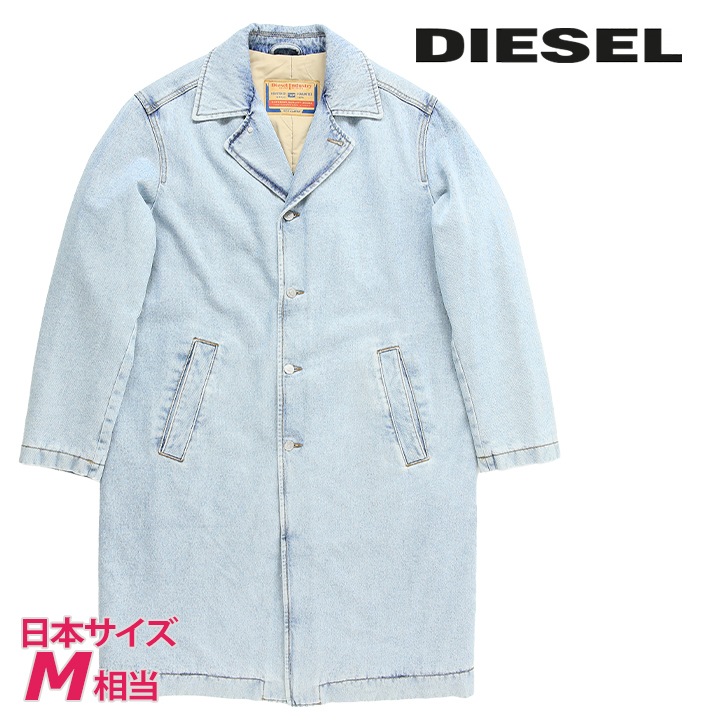 DIESEL（ディーゼル） デニムロングコート メンズ ウォッシュ加工 中綿