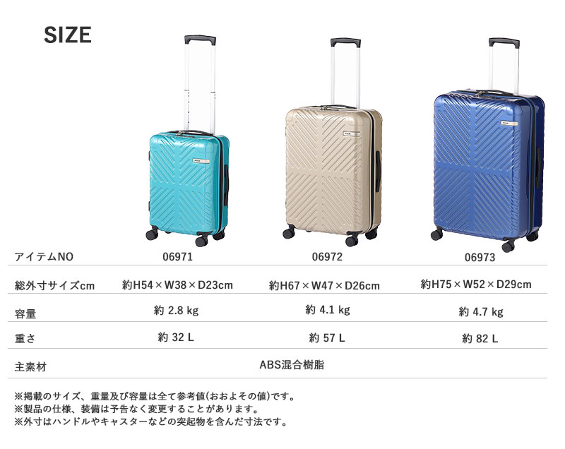 ace. 送料無料 正規品 スーツケース SALE エース ACE ラディアル 06973