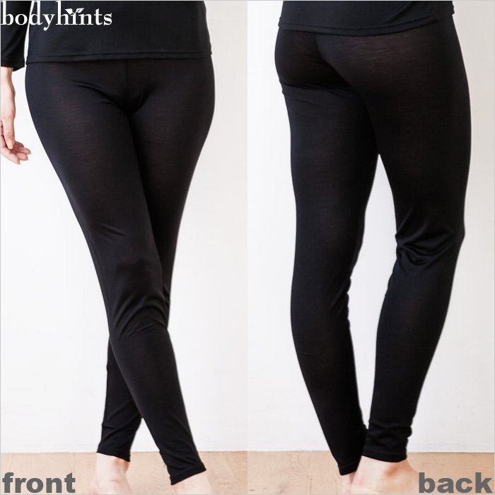 シルク100%レギンス 10分丈 天竺 ゴム交換可 レディース 絹肌着