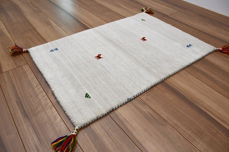 ギャベ ギャッベ ラグ 玄関マット マット 45×75 ウール 絨毯 インド