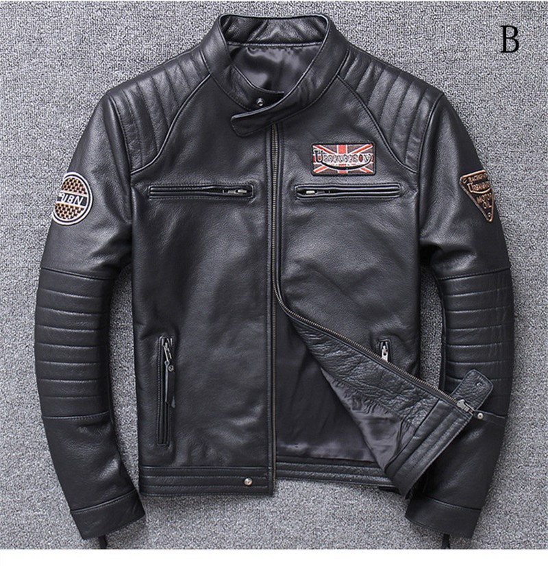 本革ジャケット ライダースジャケット 本革 立ち襟 牛革 ヴィンテージ