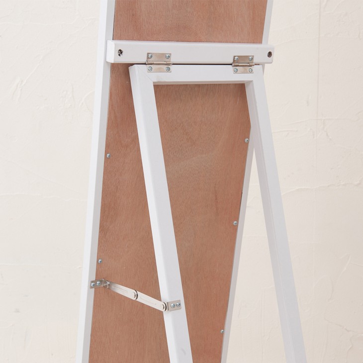 スタンドミラー 幅27 高さ147 シンプル ホワイト 鏡 ミラー 姿見