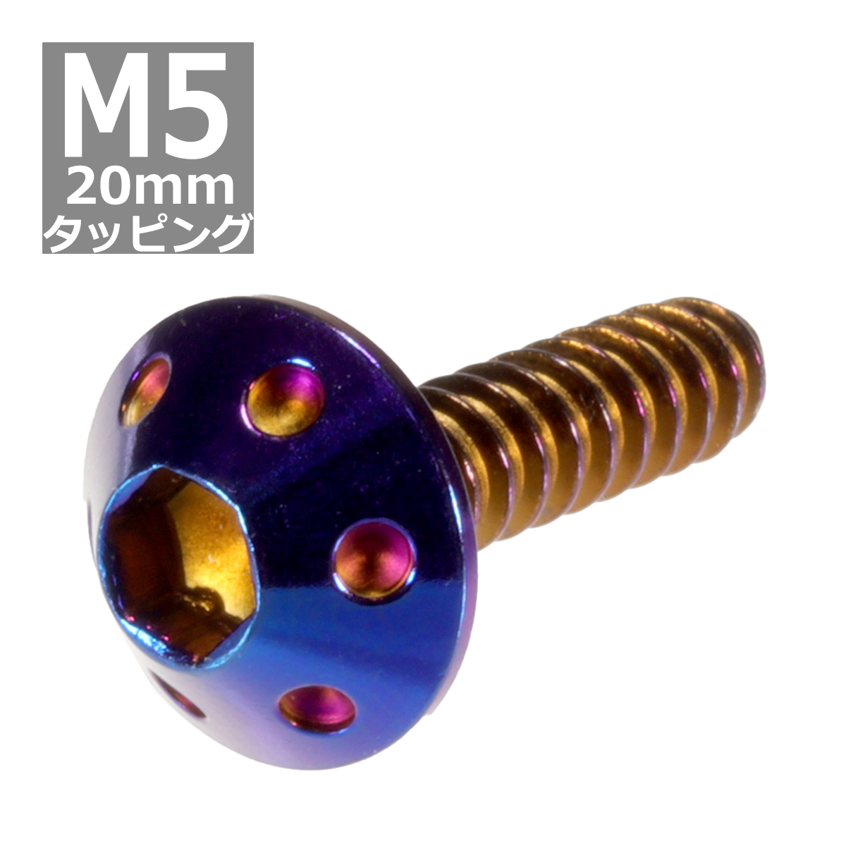 M5×20mm タッピングネジ タッピングビス タッピングボルト 焼きチタン