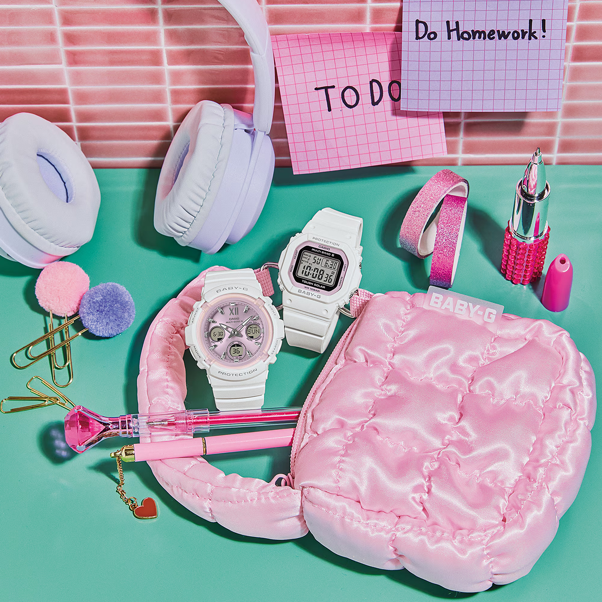 BABY-G 2月6日発売 スプリングパッケージ 2026 ホワイト ピンク BGD