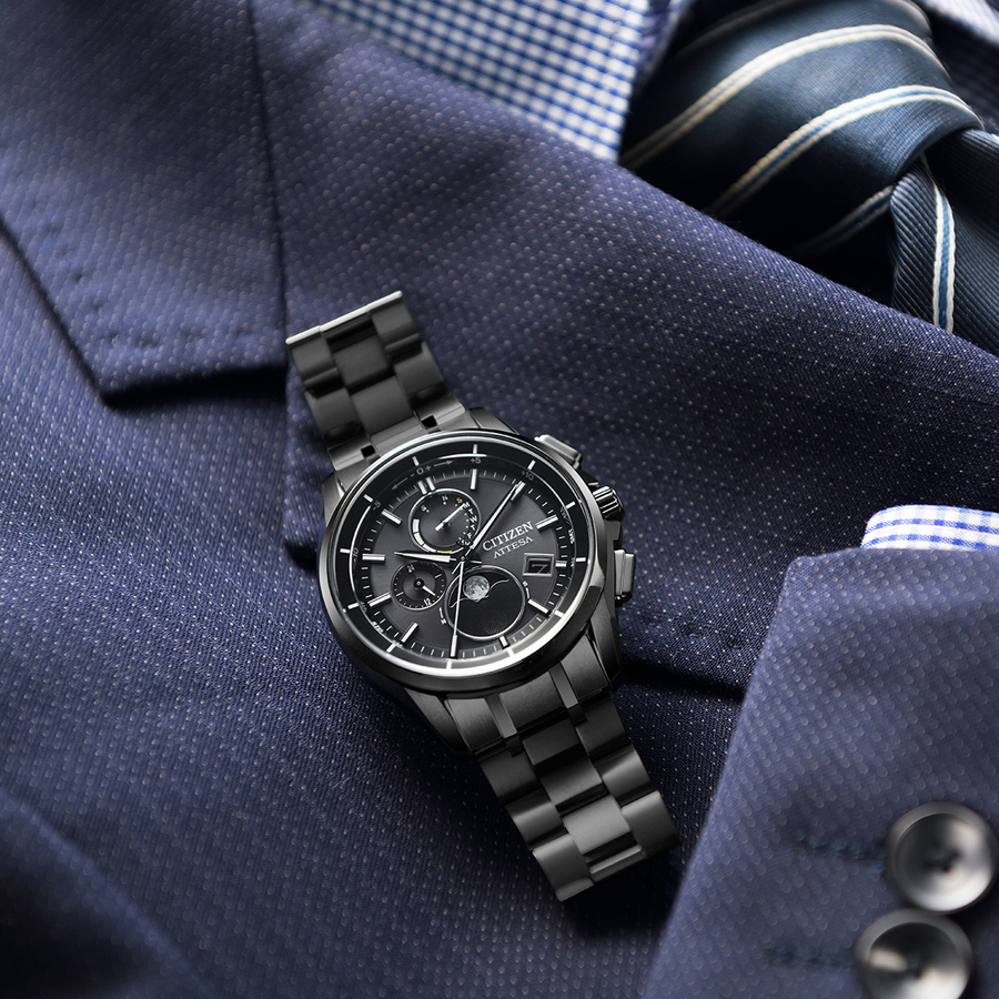 ATTESA（CITIZEN） シチズン アテッサ ブラックチタンシリーズ ムーン