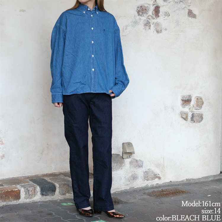 GYMPHLEX（ジムフレックス） シャツ ライトデニム ボタンダウン
