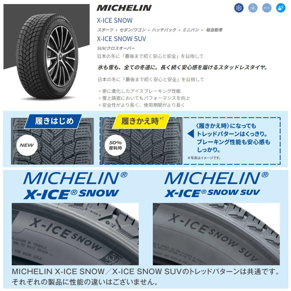 X-ICE 新品 4本 ミシュラン エックスアイス スノー SUV 235/65R17 108T
