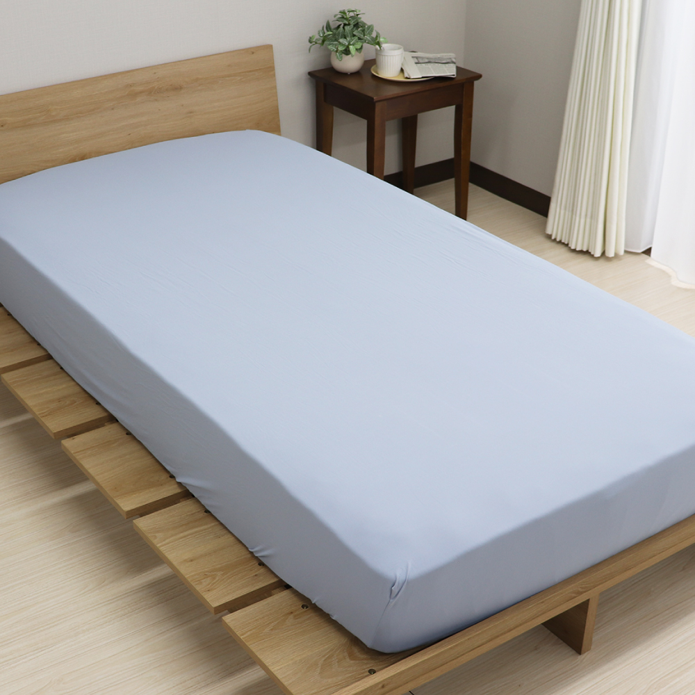 のびのびフィットシーツ セミダブル・ダブル用 約110×180×38cm 無地