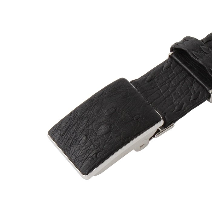 オーストリッチ ベルト メンズ 穴なし 無調整 無段階 日本製 国産 職人