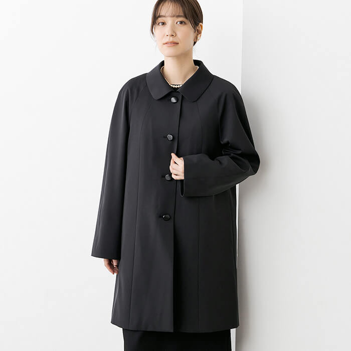 東京ソワール フォーマル コート ブラック 黒 ショート 喪服 礼服 葬式