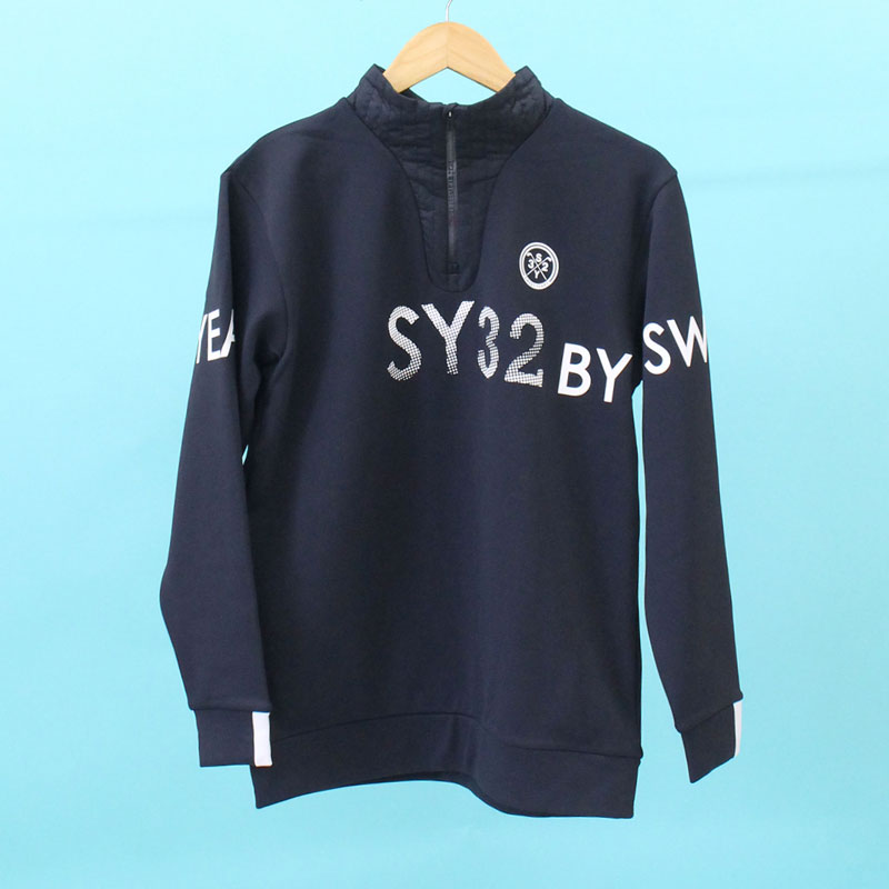 美品】SY32 ゴルフウェア ハーフジップシャツ 裏面微起毛 Lサイズ 美品