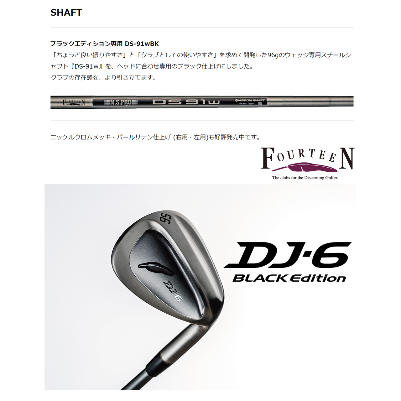 DJ FOURTEEN フォーティーン DJ-6 ブラックエディション ウェッジ N.S