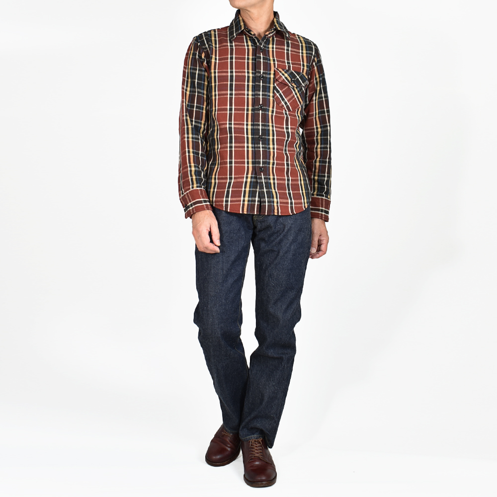 DELUXEWARE（デラックスウエア） ネルシャツ 長袖チェックネルシャツ W