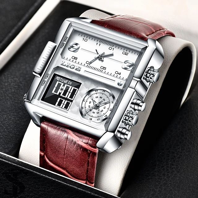 並行輸入品 2024 トップブランド高級メンズ腕時計 スクエアデジタル