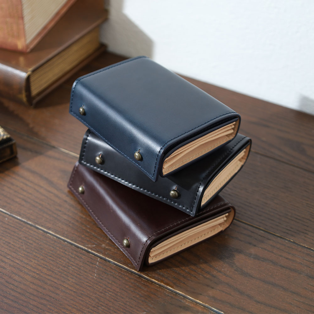 m+（エムピウ） 財布 二つ折り財布 ミッレフォッリエ2 コードバン