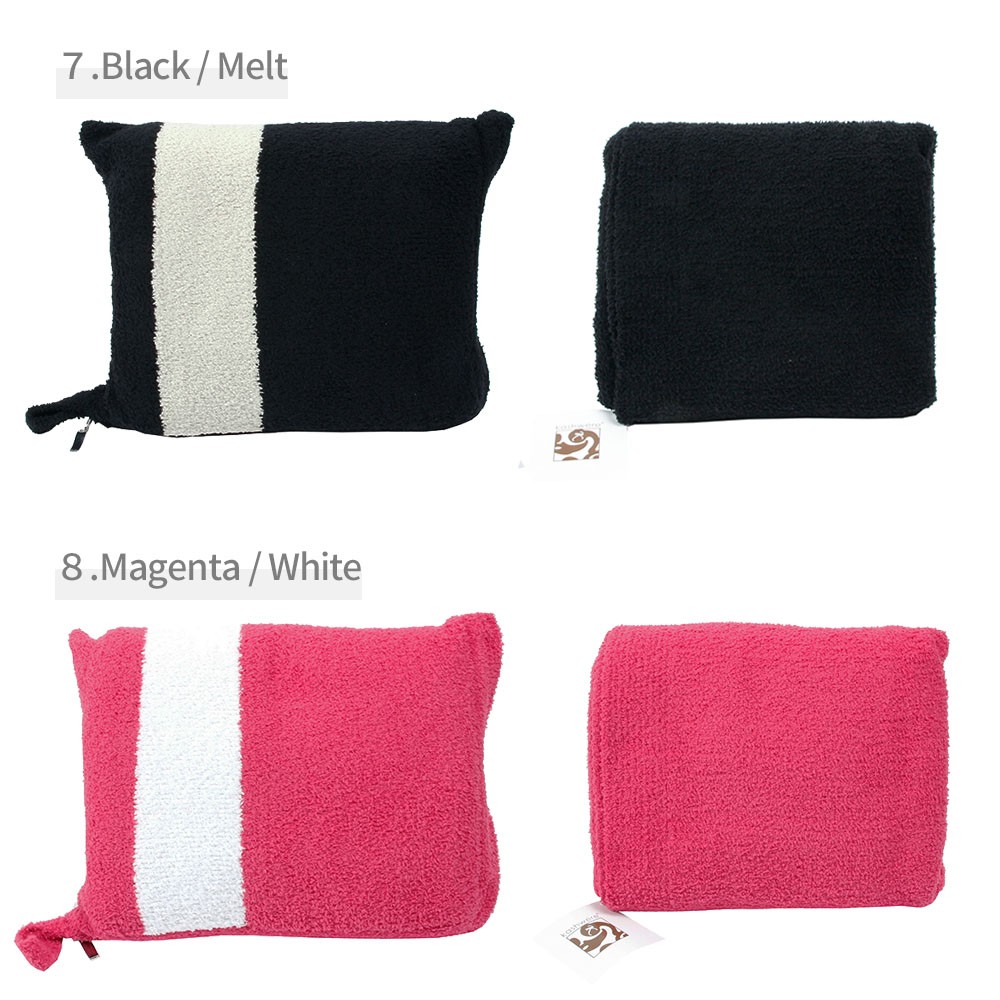 Kashwere（カシウエア） THROW MINI IN STRIPPED POUCH ポーチ付きミニ