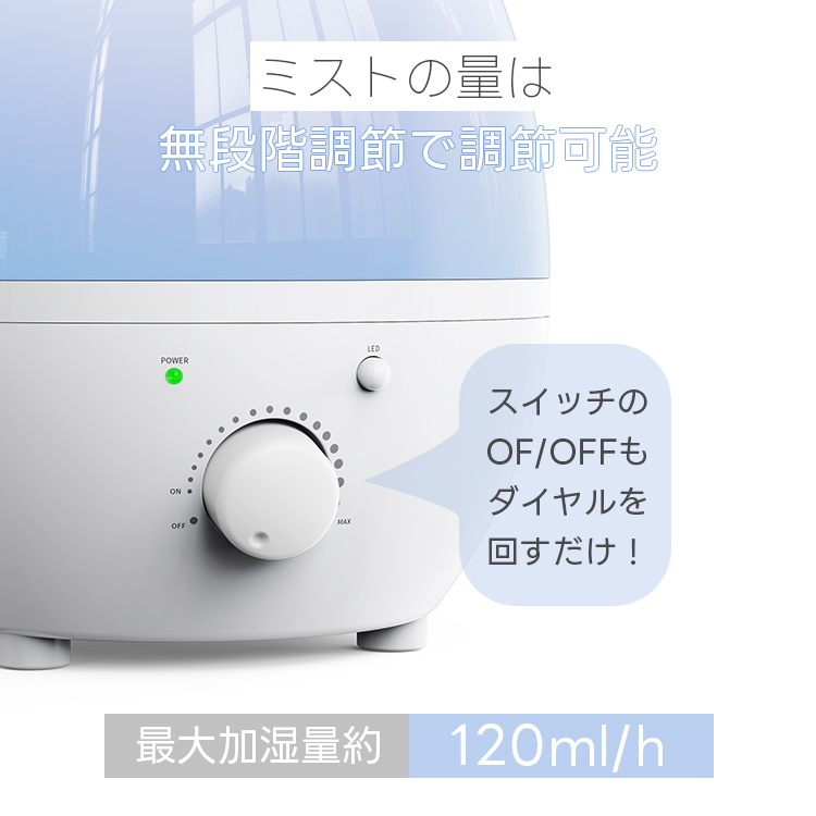 クーポンで2,533円！／2026最新型 加湿器 超音波式 しずく型 卓上 大