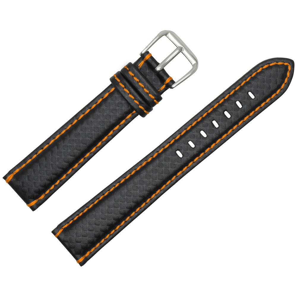 腕時計 ベルト 時計 替えベルト バンド 革ベルト empt カーボン調