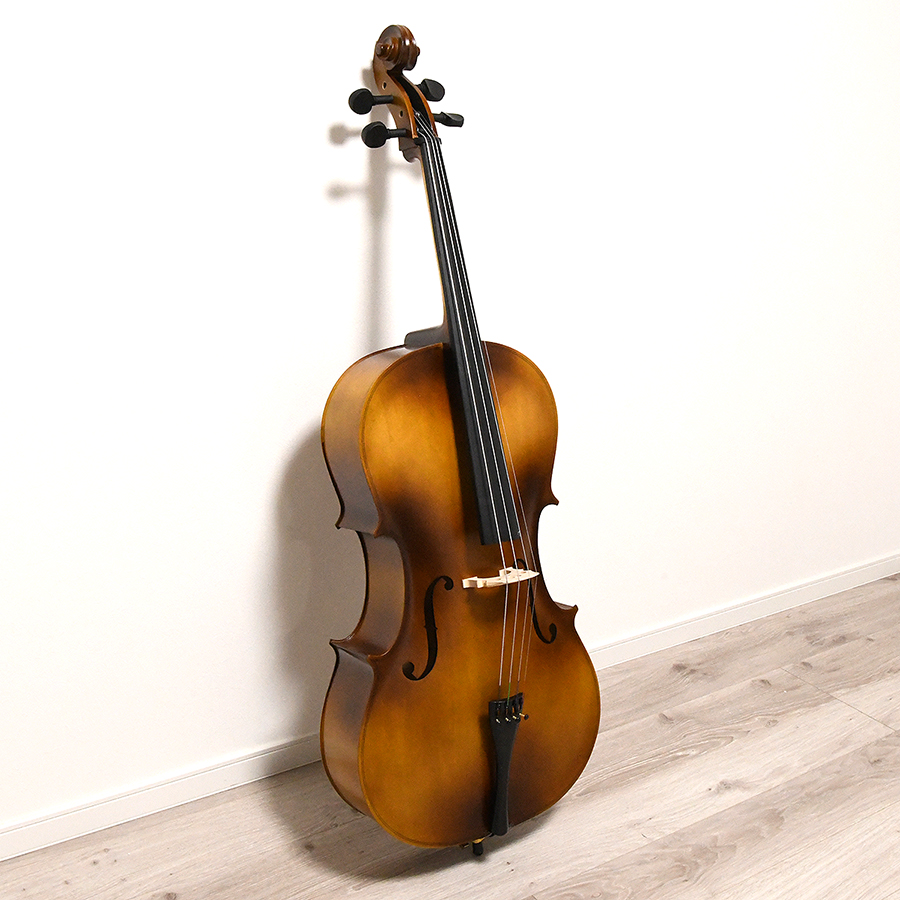 チェロ 3/4サイズ 子供用 初心者入門5点セット 本体 弓 松脂 駒 ケース