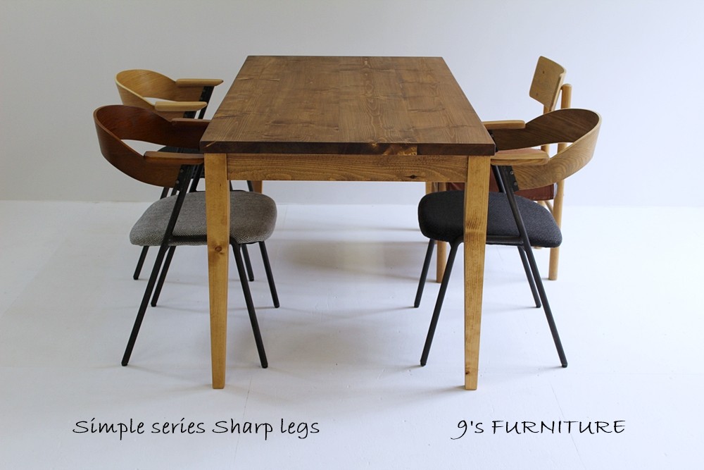 120×80cm ダイニングテーブル 120センチ パイン 無垢 学習机 作業台