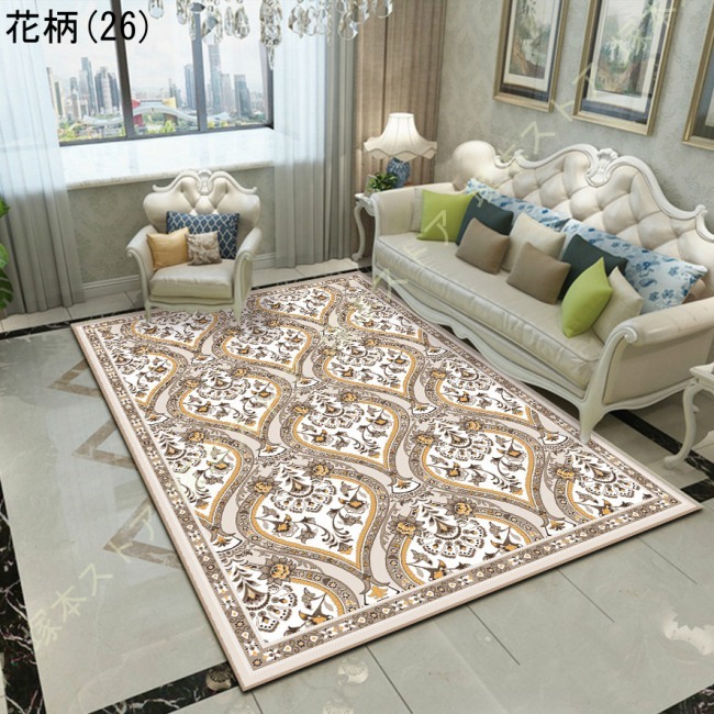 おしゃれ 玄関マット ラグマット ベルギー 宮殿風 レッド 赤