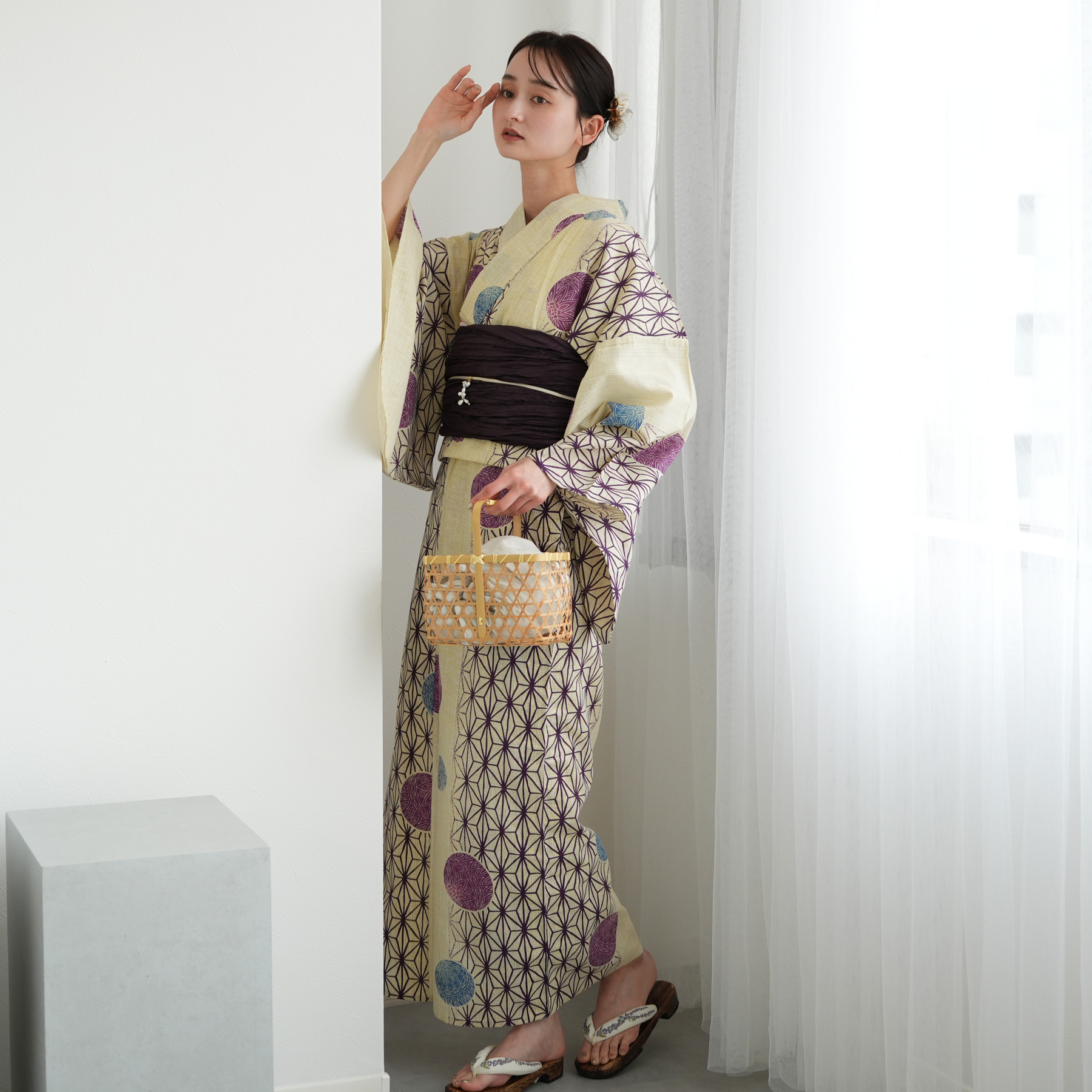 utatane 浴衣 セット レディース 浴衣3点セット 浴衣/帯/下駄 古典柄