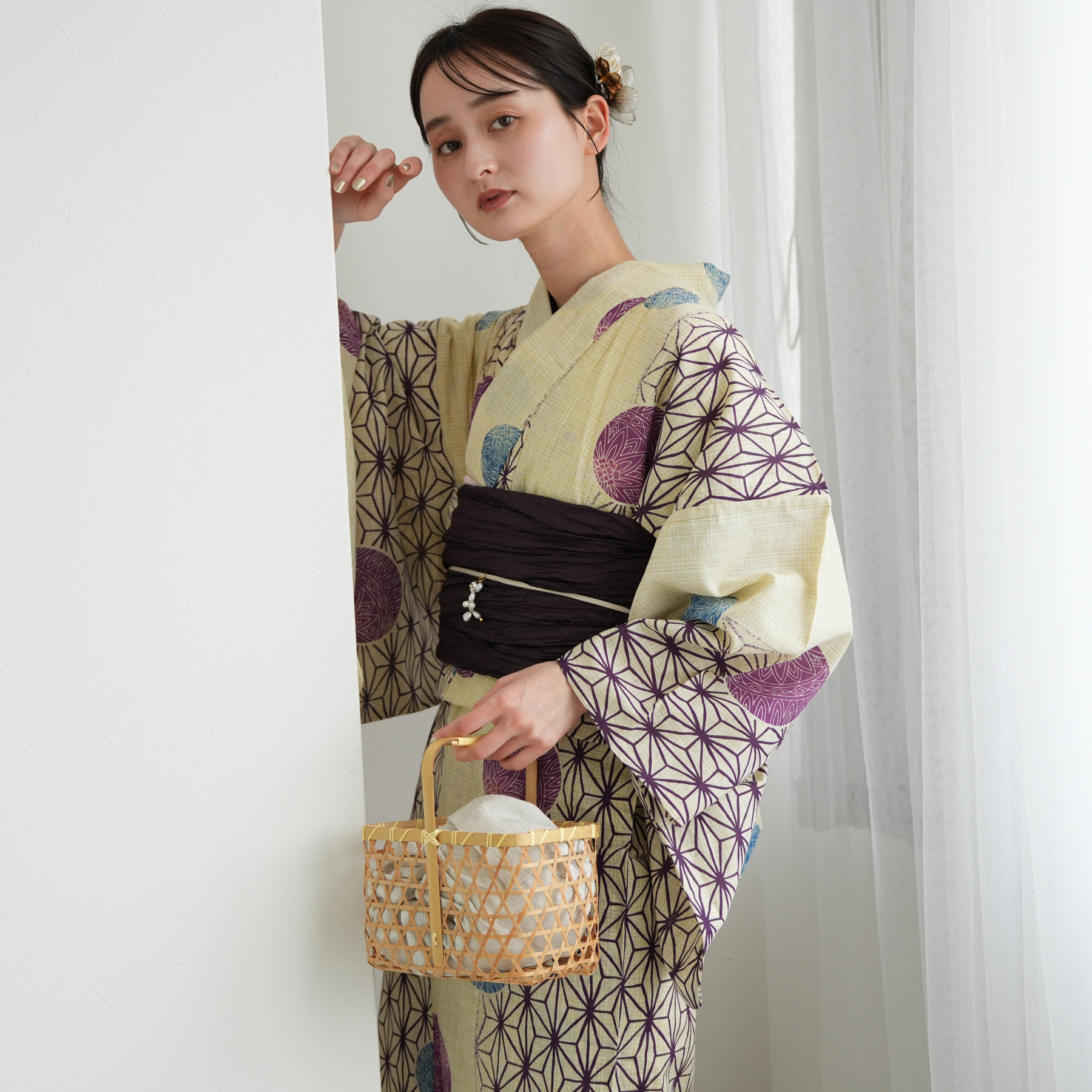 utatane 浴衣 セット レディース 浴衣3点セット 浴衣/帯/下駄 古典柄