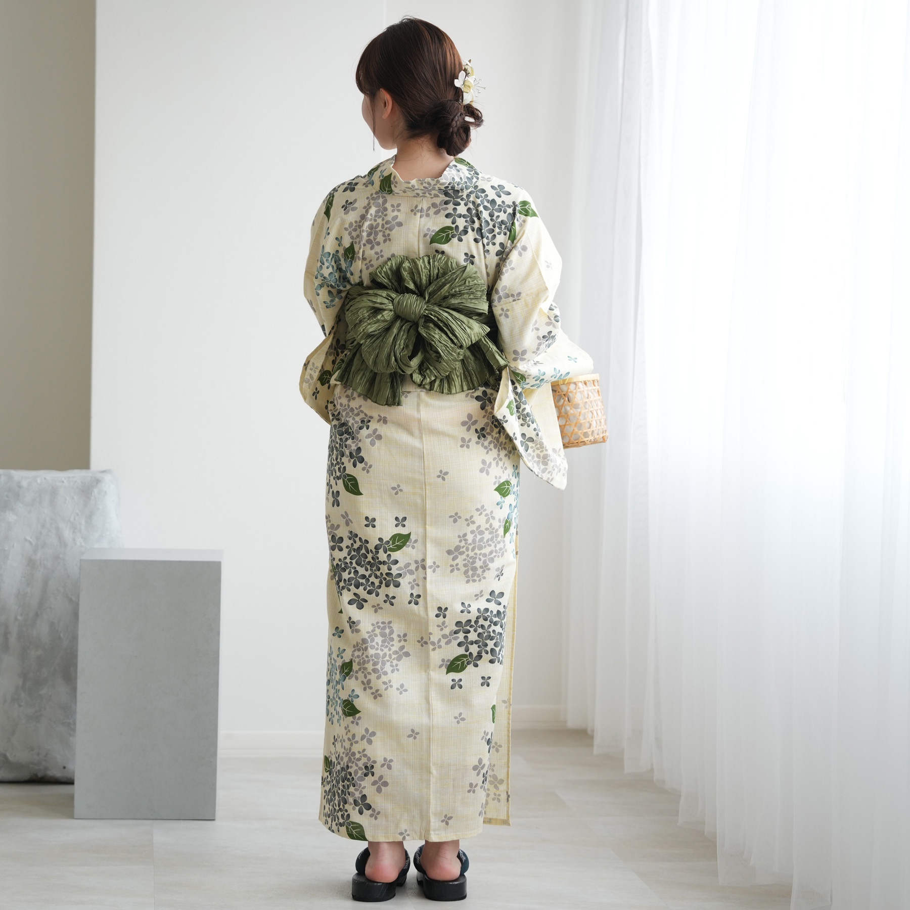 utatane 浴衣 セット レディース フリーサイズ 3点セット 浴衣/帯/下駄