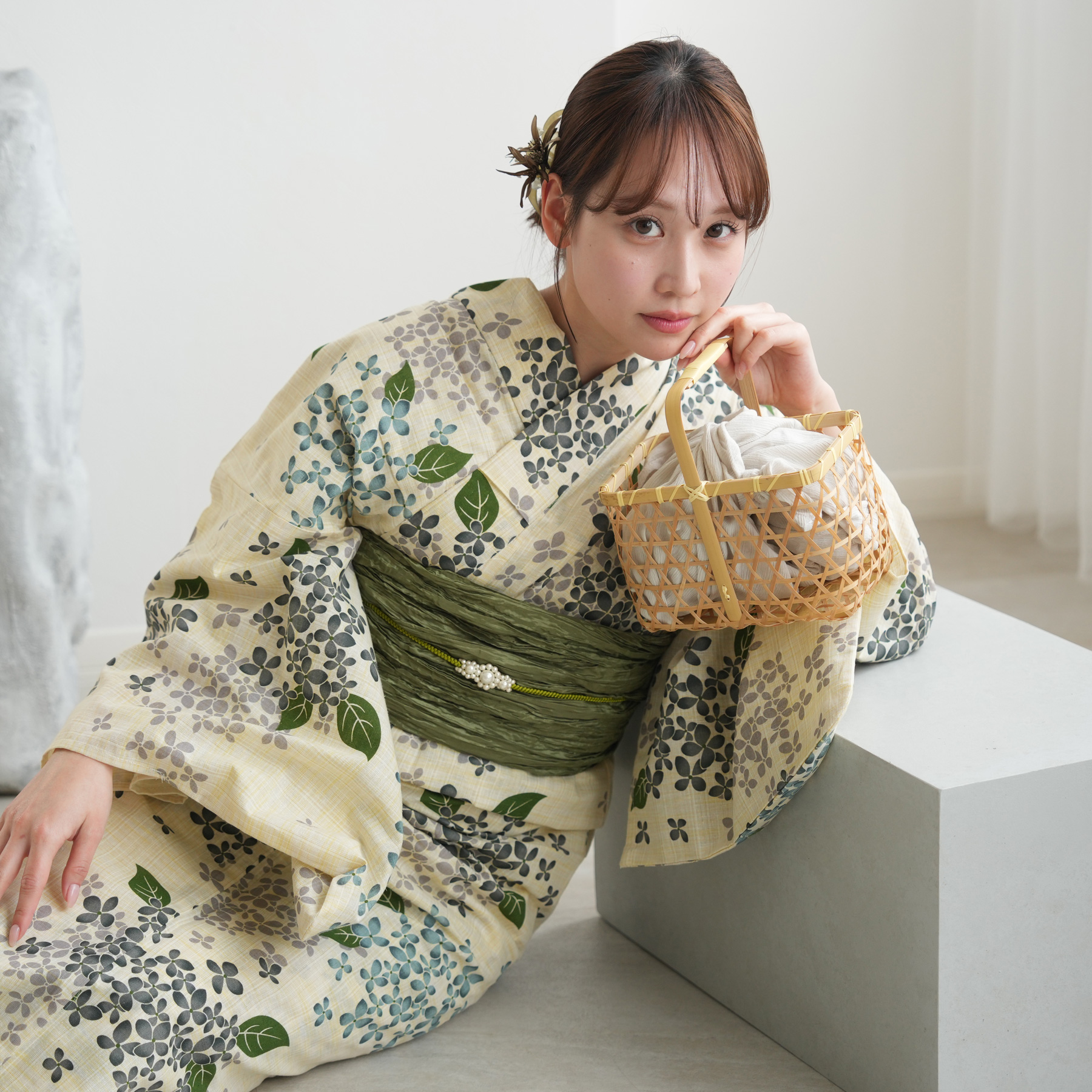 utatane 浴衣 セット レディース フリーサイズ 3点セット 浴衣/帯/下駄