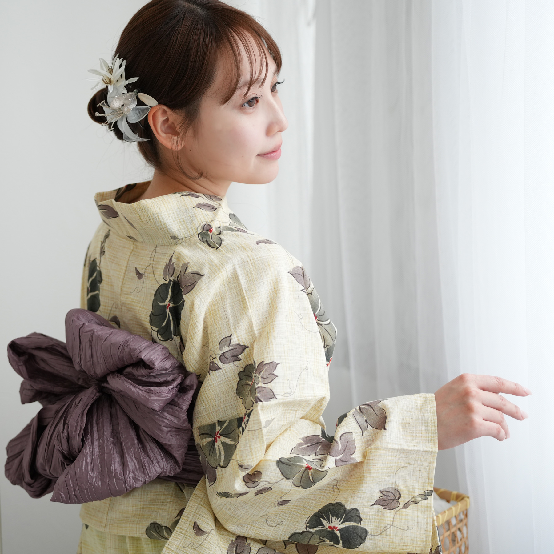 utatane 浴衣 レディース セット 浴衣/帯/下駄 フリーサイズ 古典柄