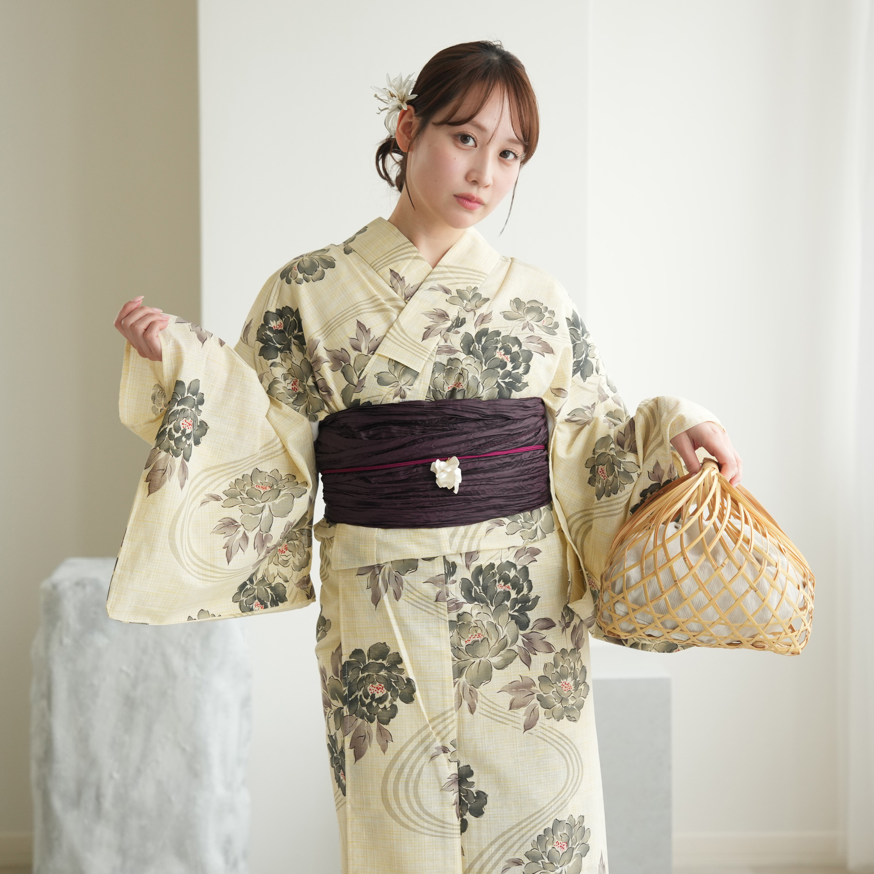 utatane 浴衣 セット レディース フリーサイズ 3点セット 浴衣/帯/下駄