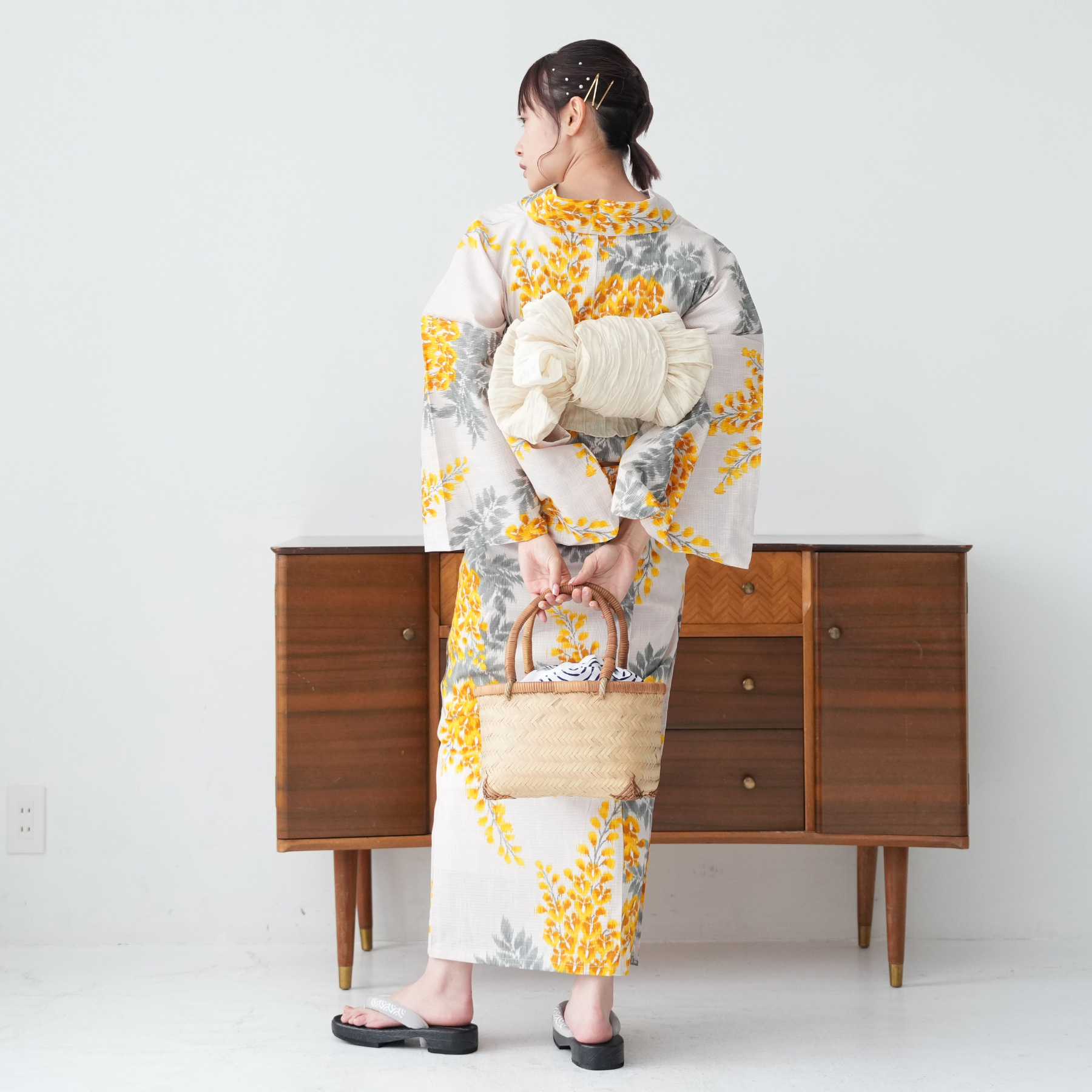 utatane 浴衣 レディース セット 3点セット（浴衣 帯 下駄）utatane