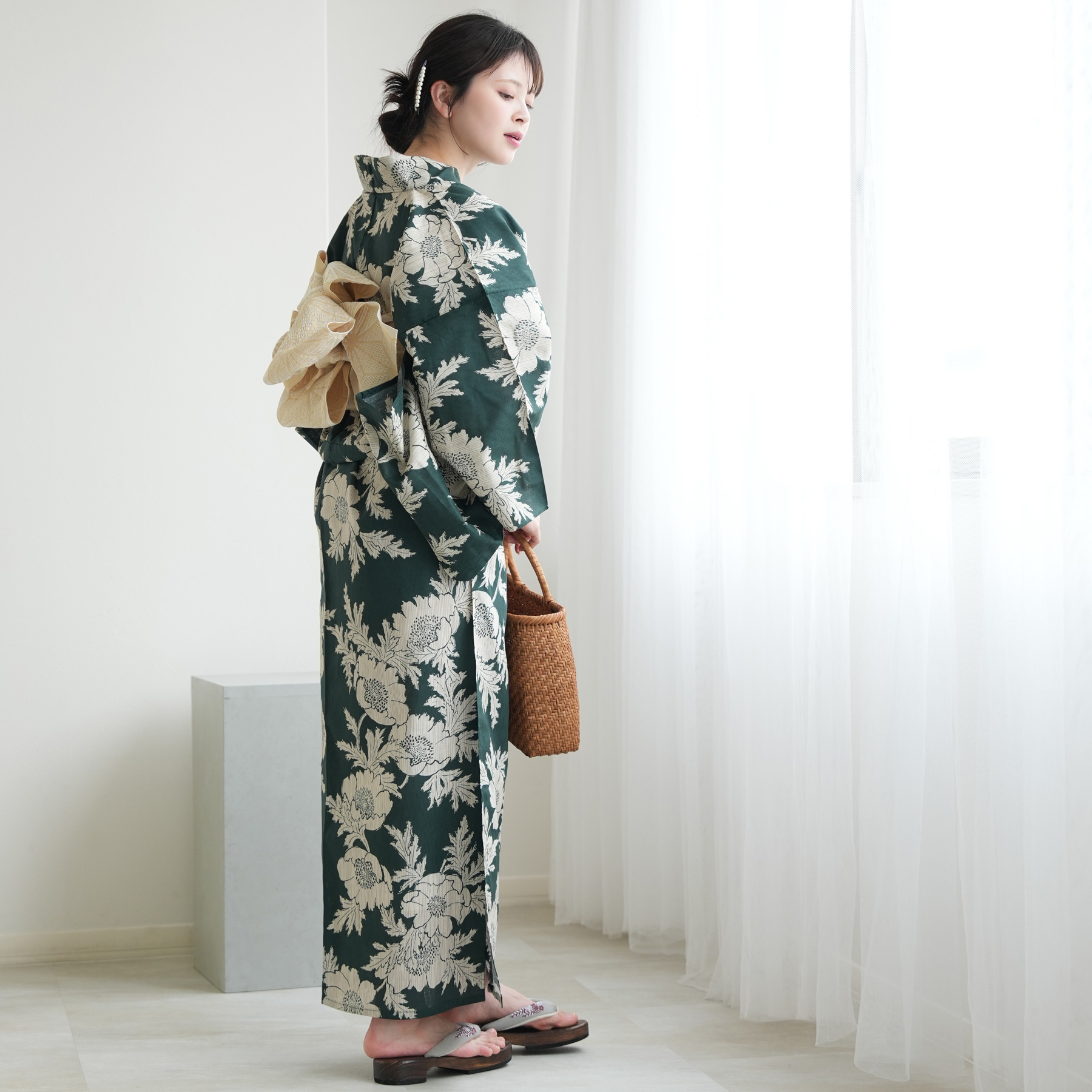 utatane 浴衣 セット レディース Sサイズ 浴衣3点セット 浴衣/帯/下駄