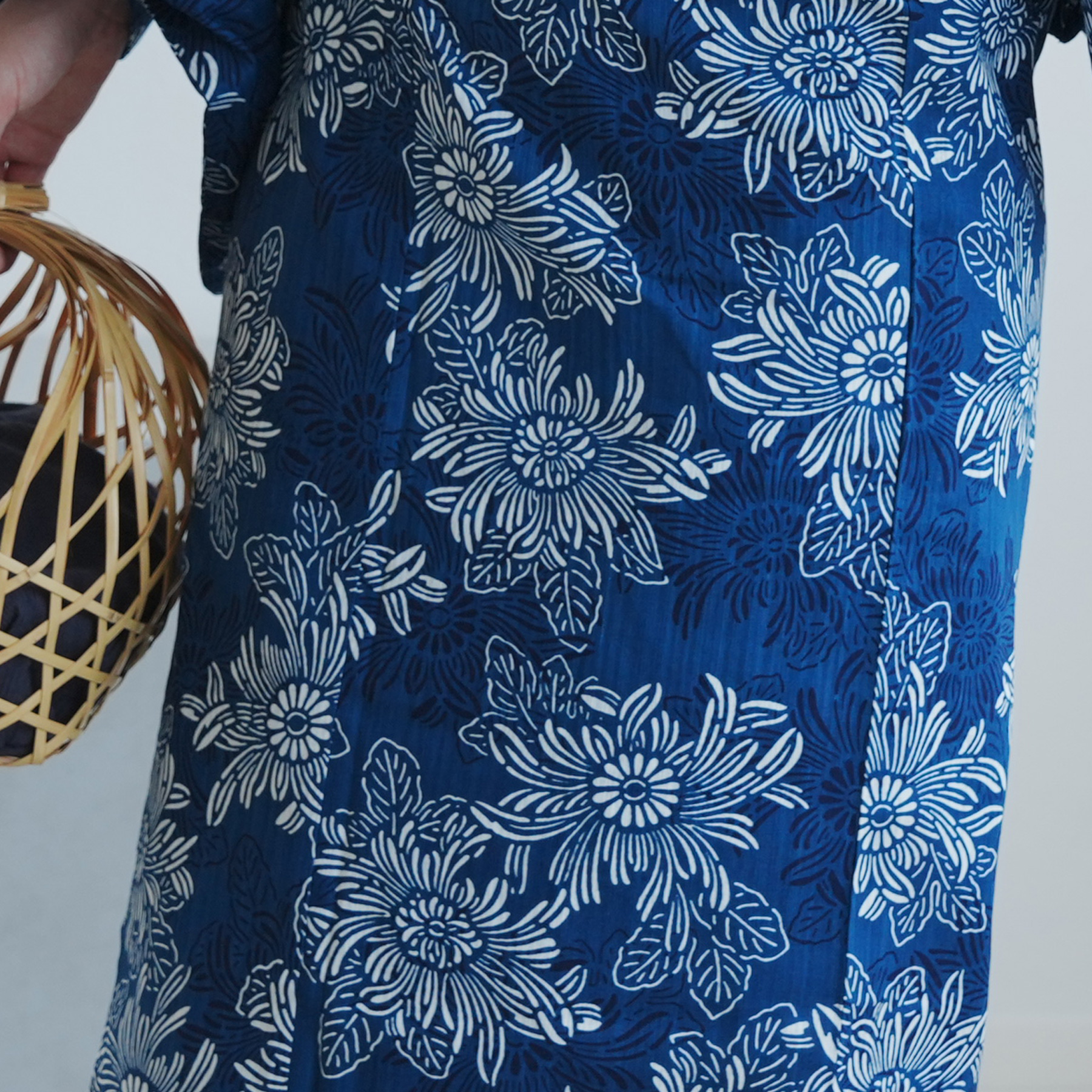 utatane 浴衣 レディース セット 高級変わり織 浴衣3点セット 青藍に