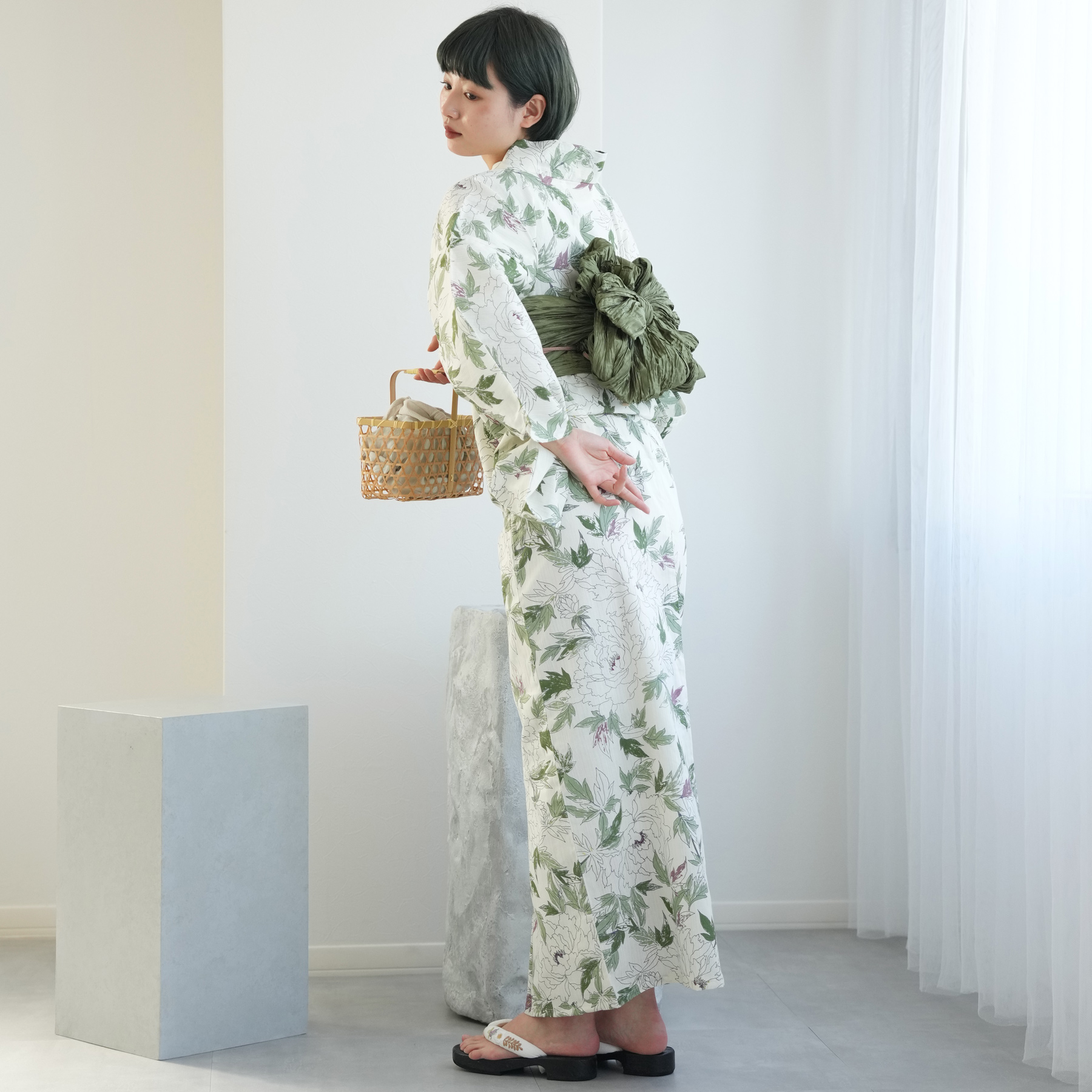 utatane 浴衣 レディース セット 高級変わり織 フリーサイズ 浴衣3点