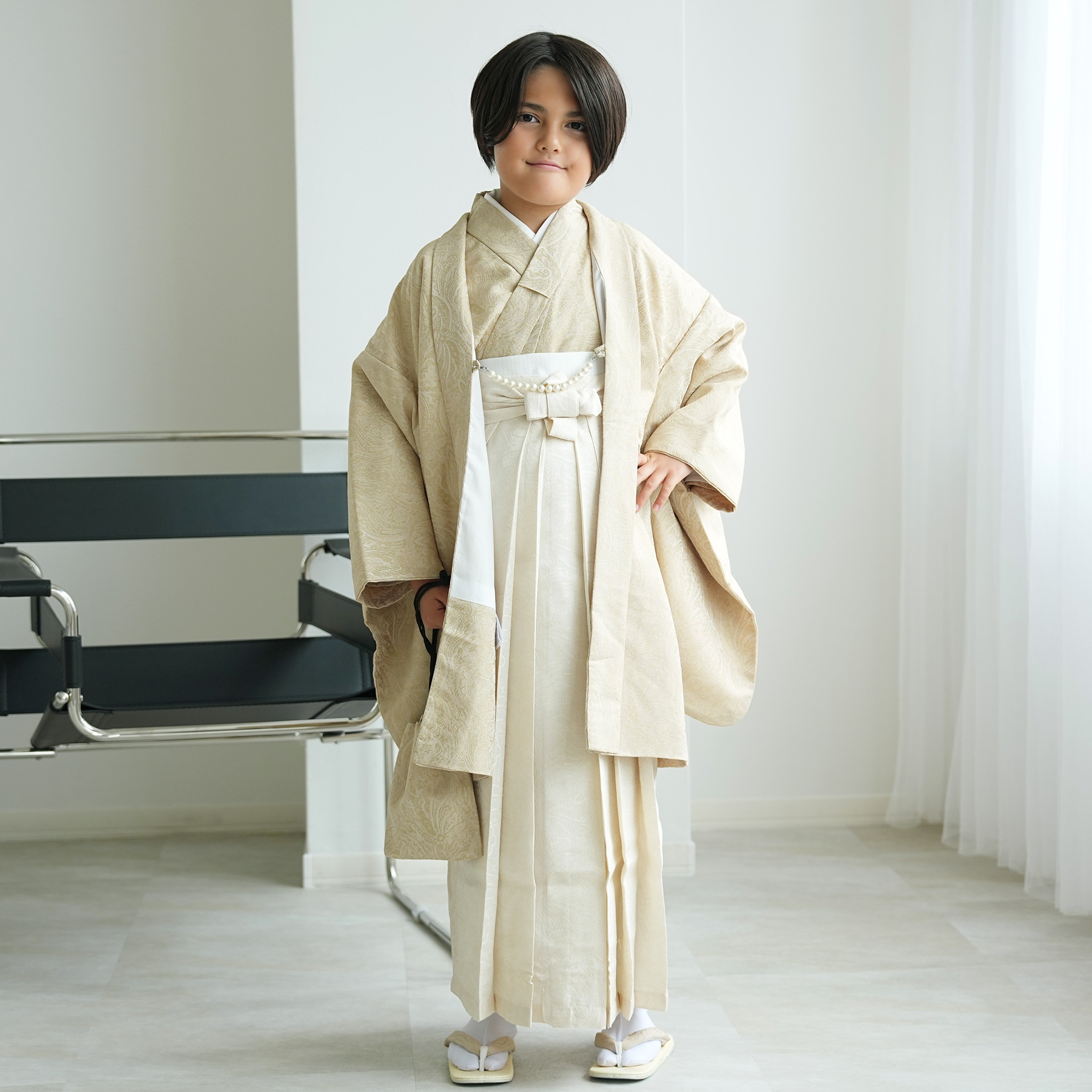 ハーフ成人式 袴 男の子 販売 utatane 10歳 袴セット ジャガード