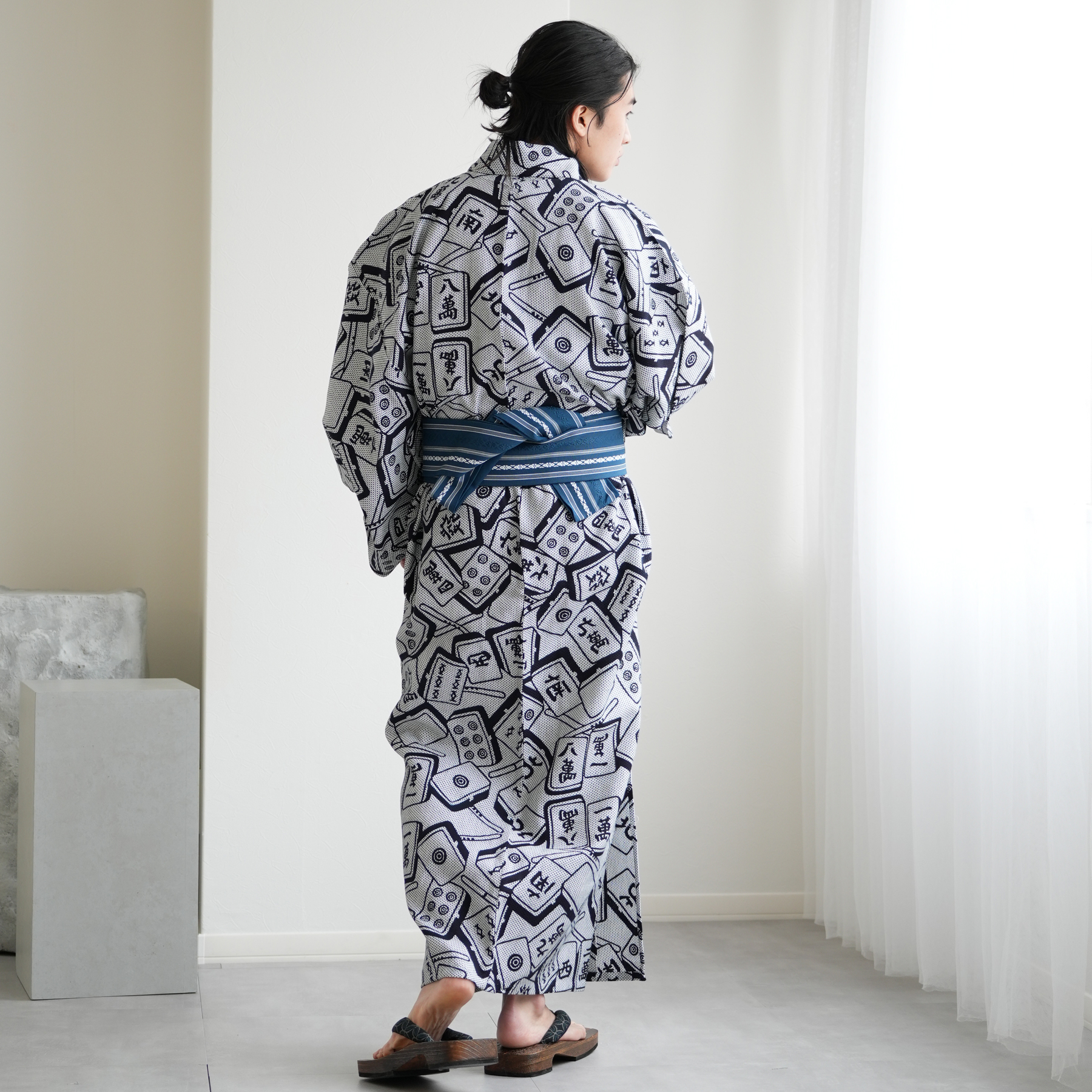 utatane 浴衣 メンズ セット utatane×注染工房 浴衣3点セット 刺し子の