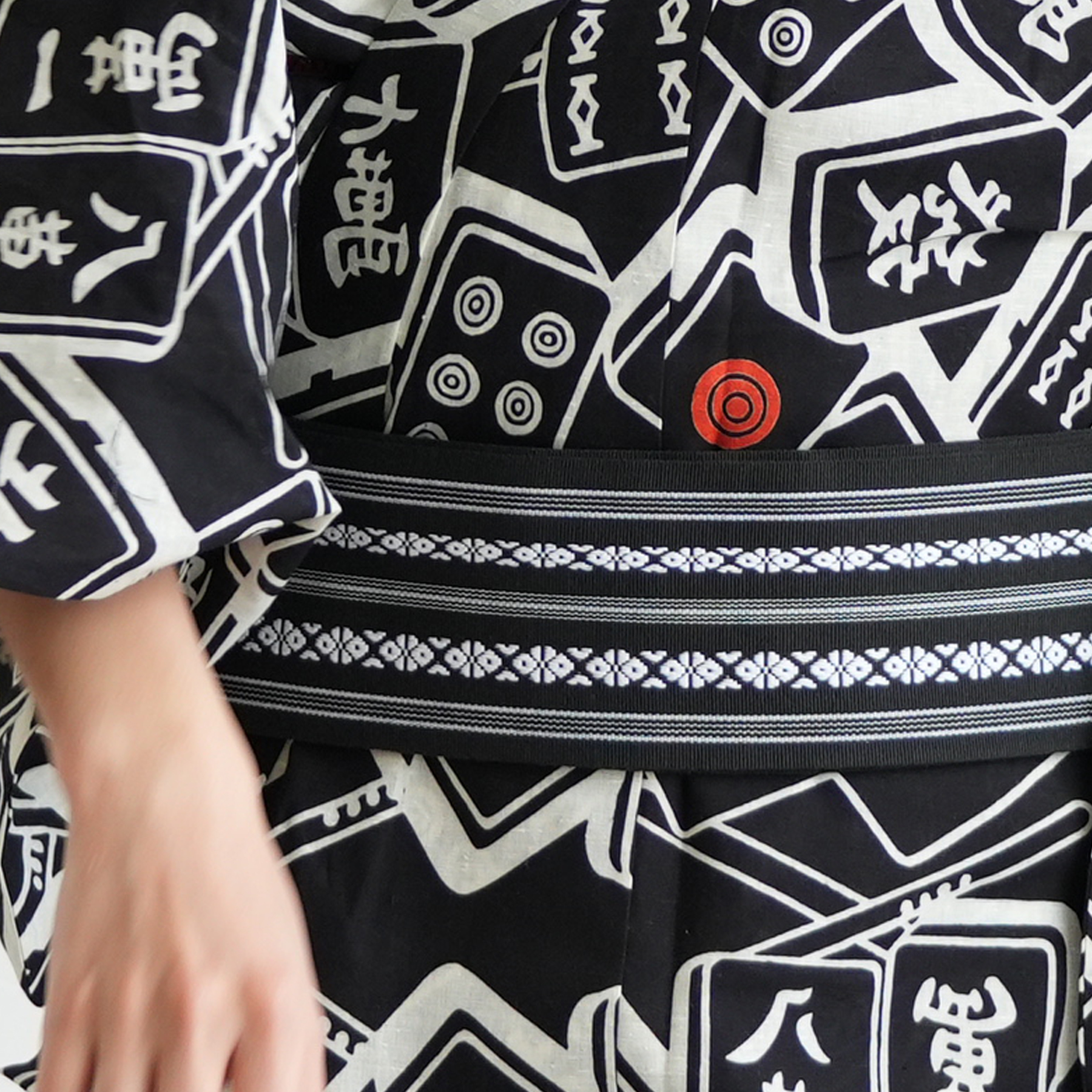 utatane 浴衣 メンズ セット utatane×注染工房 浴衣3点セット 黒地の