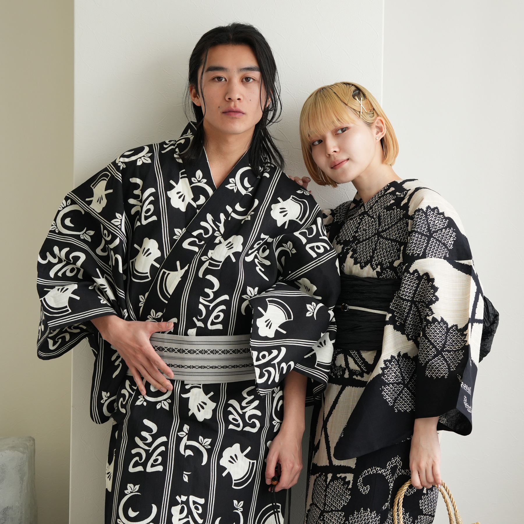 utatane 浴衣 メンズ セット utatane×注染工房 浴衣3点セット 斧琴菊