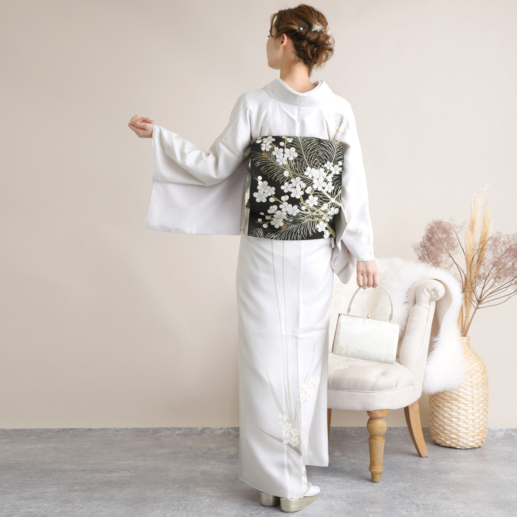 訪問着 レンタル おしゃれ 20点 フルセット 正絹 着物 花柄 七五三