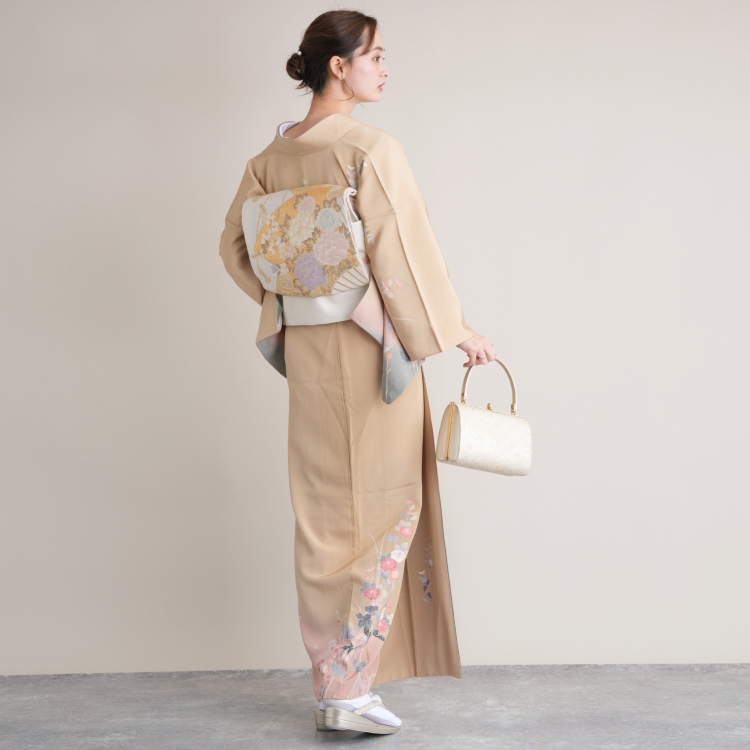 訪問着 レンタル おしゃれ 20点 フルセット 正絹 古典 レトロ 花