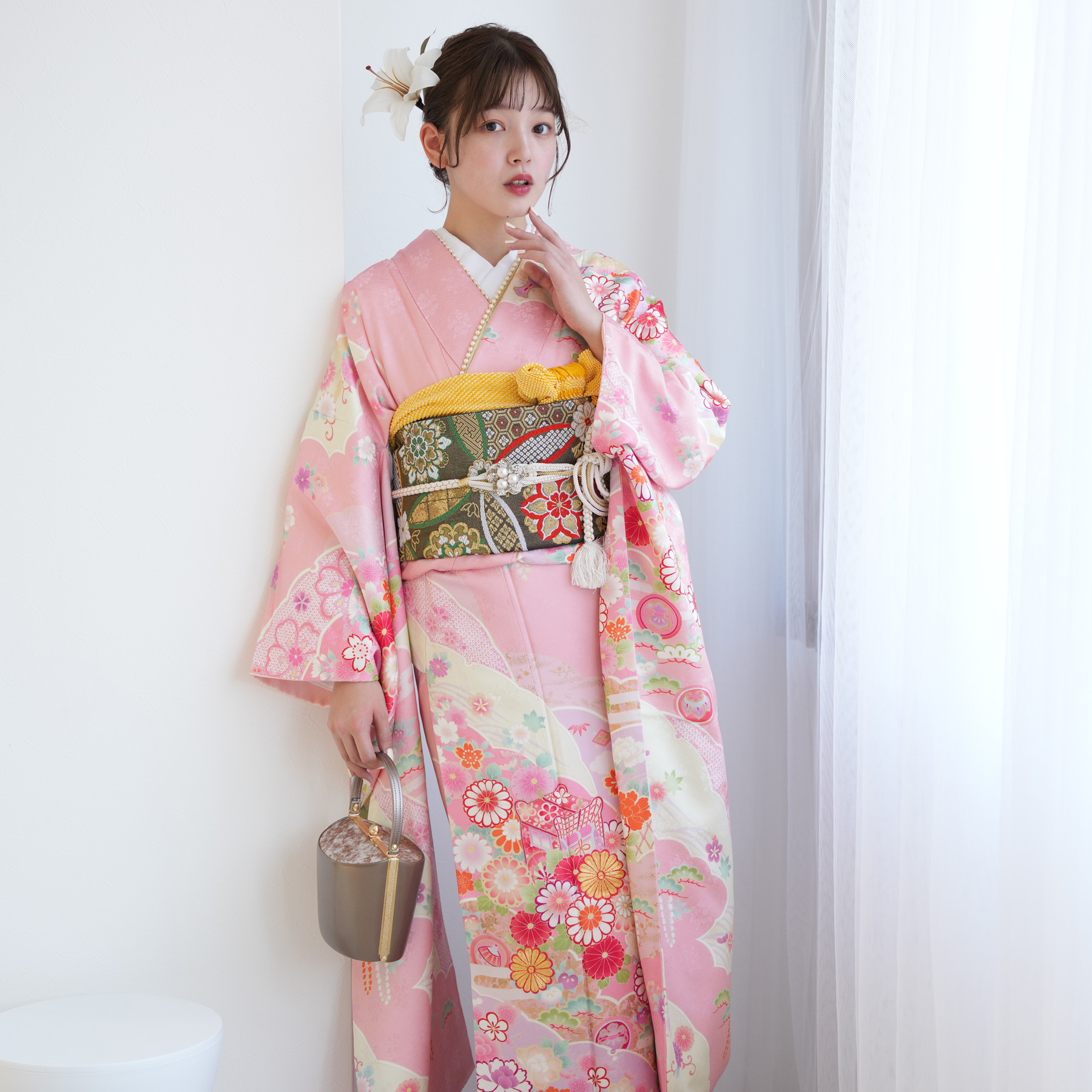 振袖 レンタル 成人式 21点セット レトロ 結婚式 結納 前撮り 成人式