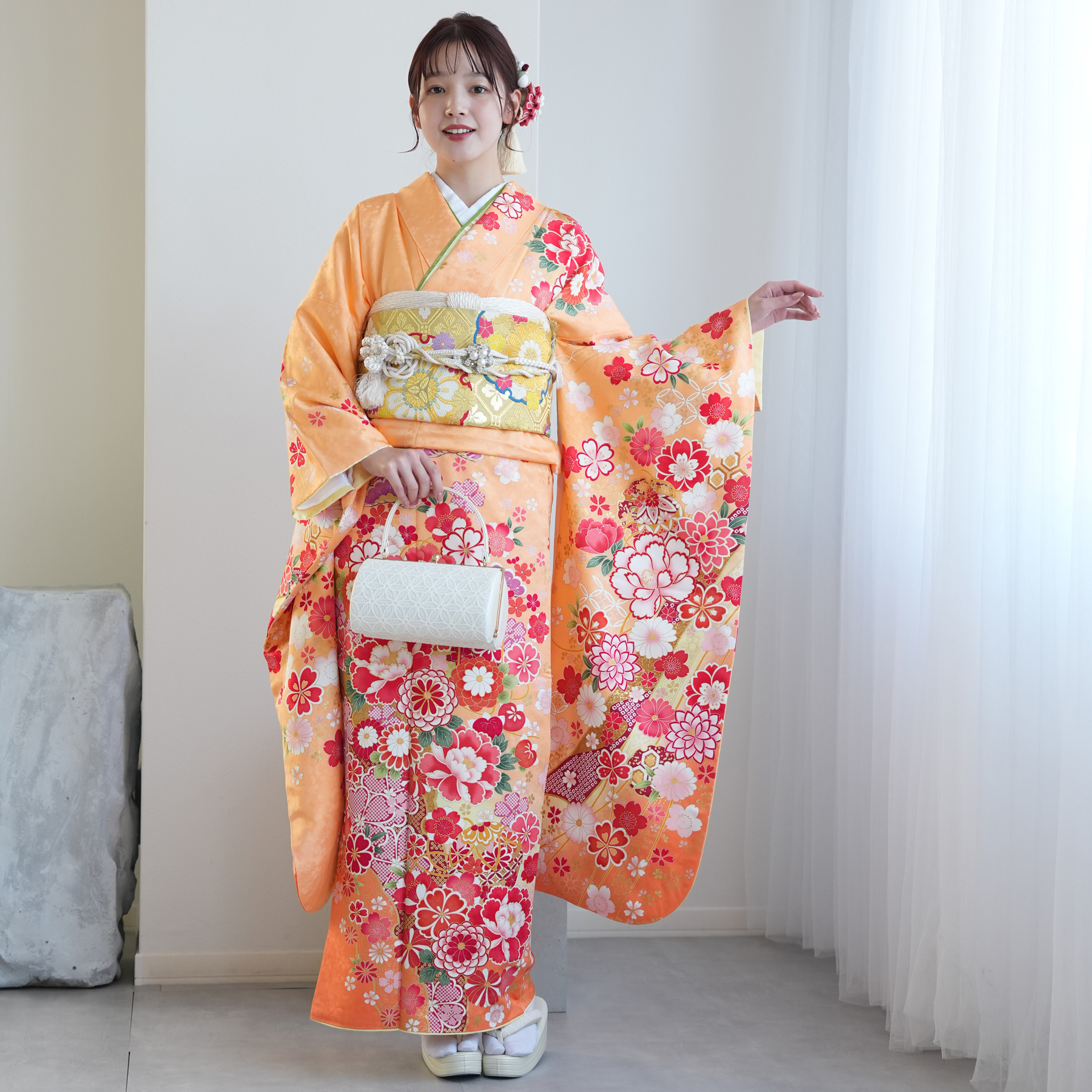 振袖 レンタル 成人式 21点セット レトロ 成人式セット 結婚式 結納 前