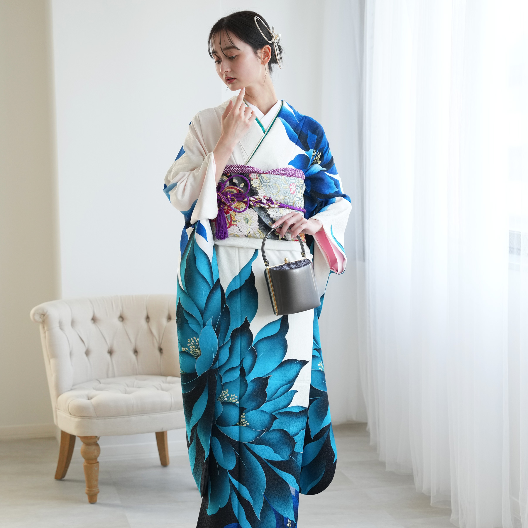 振袖 レンタル 成人式 レトロ 前撮り 二十歳 フルセット 振袖セット