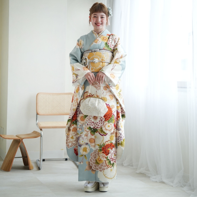 レンタル 振袖 成人式 結婚式 21点セット 古典柄 レトロ アンティーク